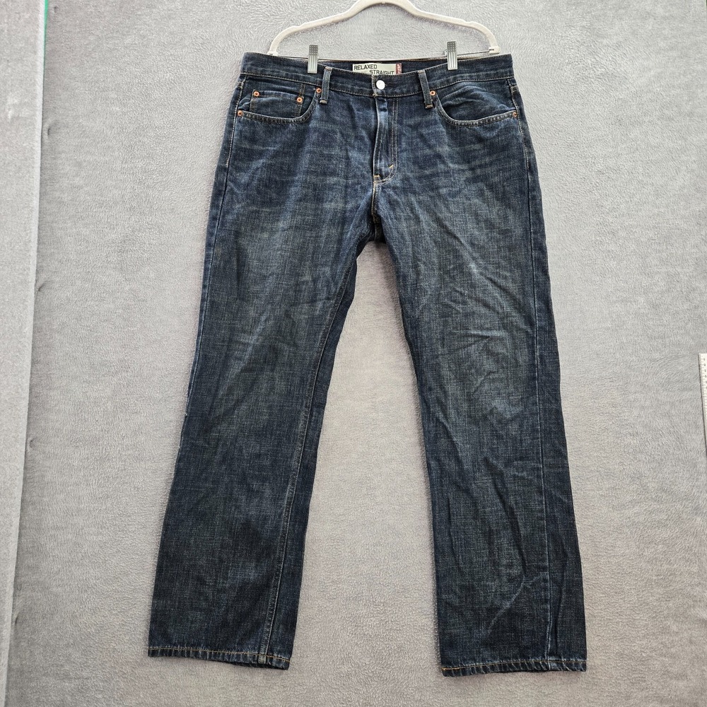 Levi's 559 Men Jeans 36x32 Blue Denim Straight Mid Rise Dark Wash‎ Relaxed Y2K